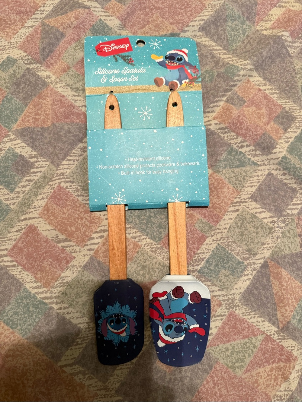 Disney Blue Stitch Silicone Spatula & Spoon Set